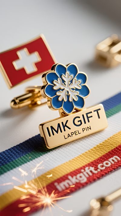 in991-Abzeichen-über-der-Schneegrenze-Schweizer-Geist-in-Manschettenknöpfen-versteckt